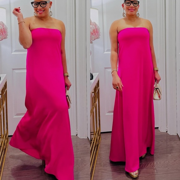 NWT Antonio Melani Lucia Shift Strapless Maxi Dress Sz 0 - Picture 2 of 6